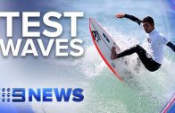 Surf testing underway in Japan ahead of 2020 Olympics | Nine News Australia